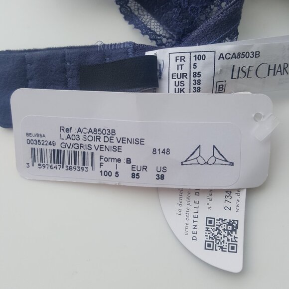 Lise Charmel ! Soir de Venise Lace push-up bra ( US38/B) - Picture 8 of 8